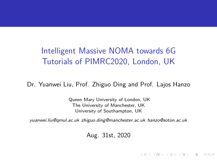 intelligent massive noma towards 6g tutorials of