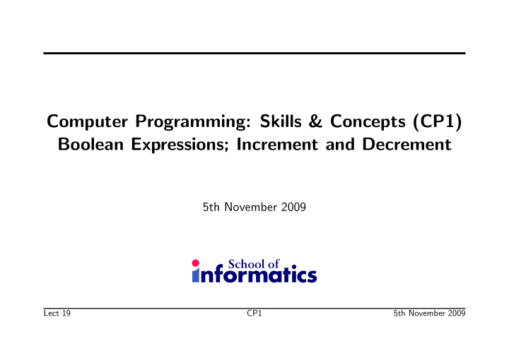 computer programming skills concepts cp1 boolean