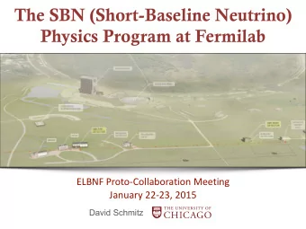 The SBN (Short-Baseline Neutrino)  Physics Program at Fermilab  ELBNF  Proto-Collaboration