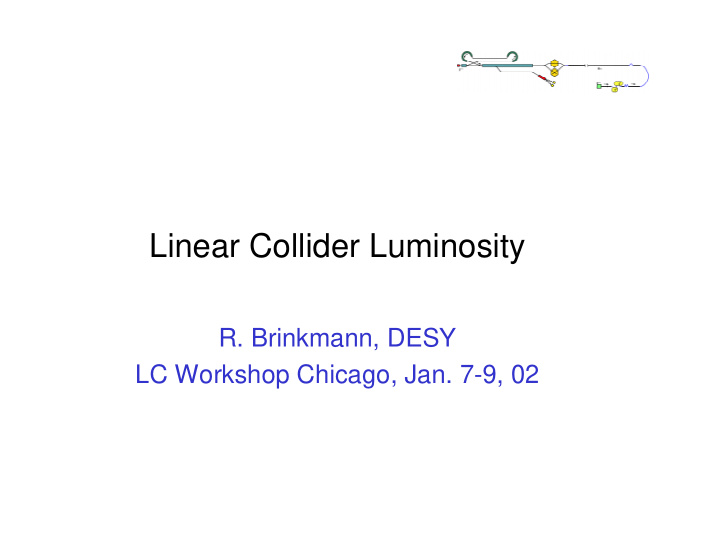 linear collider luminosity