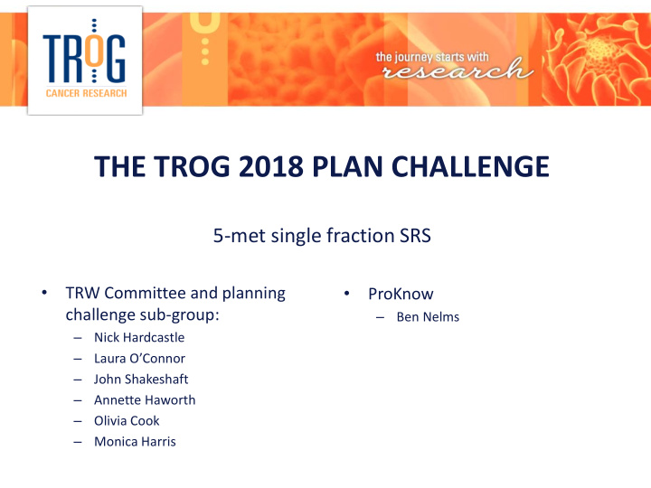the trog 2018 plan challenge