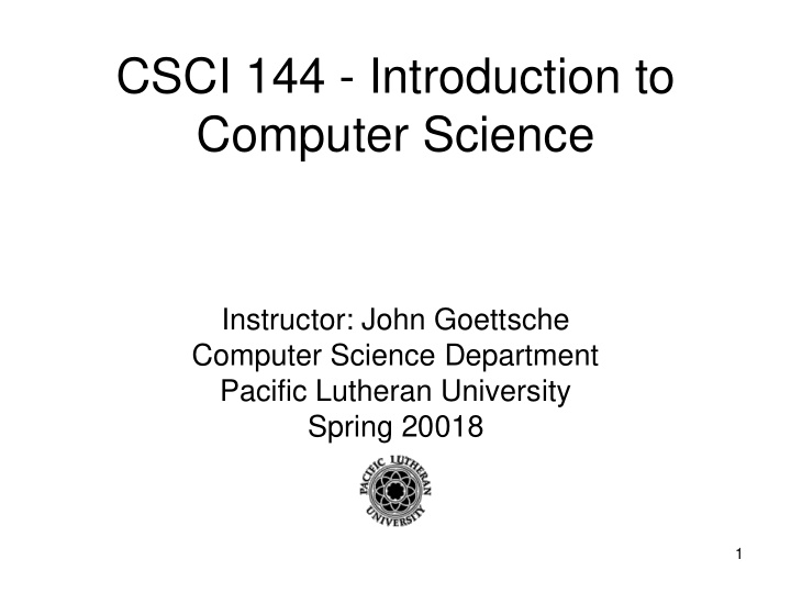 csci 144 introduction to