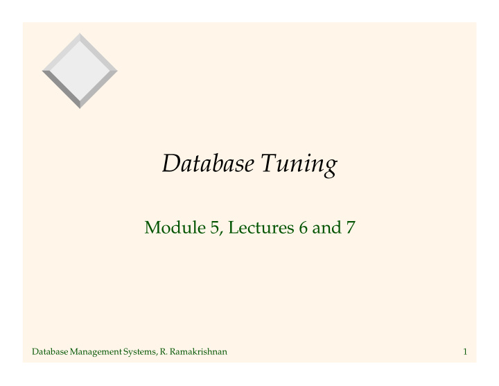 database tuning