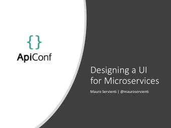 for Microservices  Mauro Servienti | @mauroservienti  @mauroservienti | #apiconf2018  100% remote