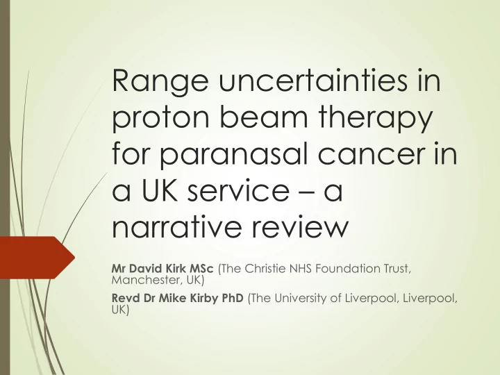 proton beam therapy