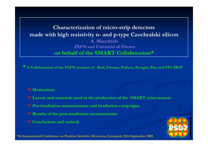 characterization of micro strip detectors made with high