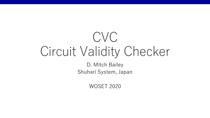 circuit validity checker