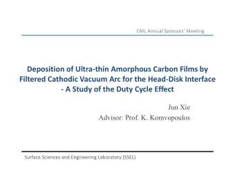 Deposition of Ultra  thin Amorphous Carbon Films by Filtered Cathodic Vacuum Arc for the Head
