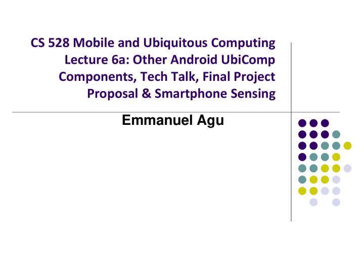 proposal smartphone sensing