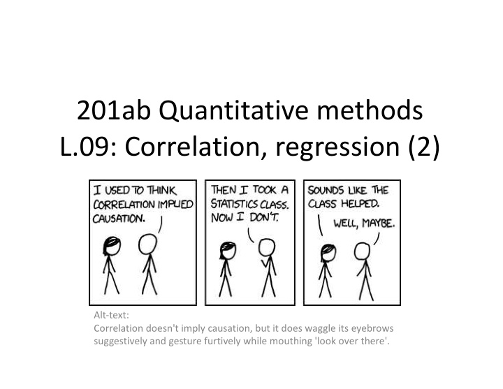201ab quantitative methods l 09 correlation regression 2