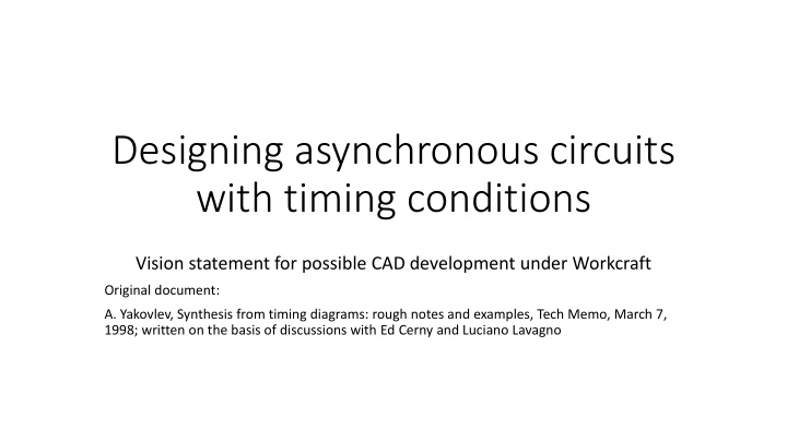 designing asynchronous circuits