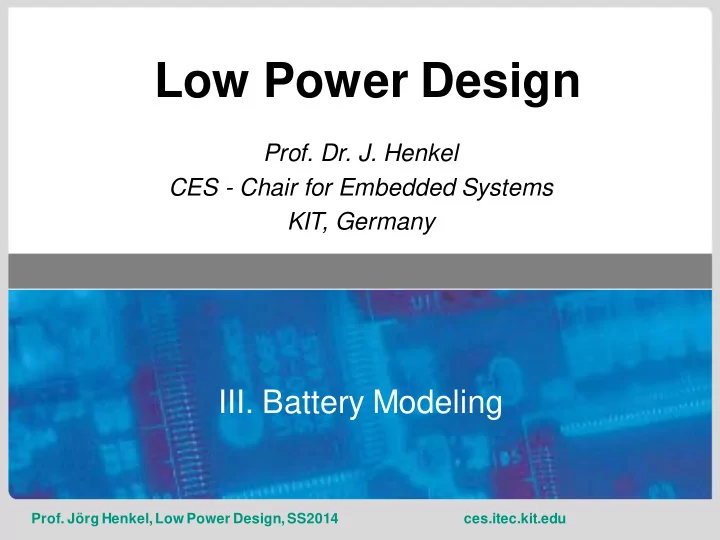 low power design
