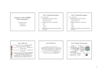 1  Lab 5::Pintos file-structures  Lab 5::Reading/Writing (1)  Lab 5::Reading/Writing (2)  Several
