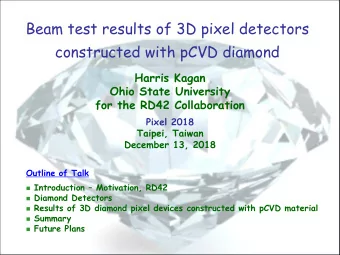 Beam test results of 3D pixel detectors  constructed with pCVD diamond  Harris Kagan  Ohio State