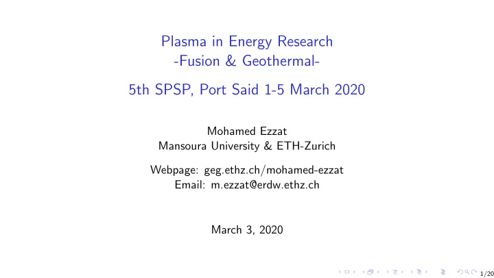 plasma in energy research fusion geothermal 5th spsp port