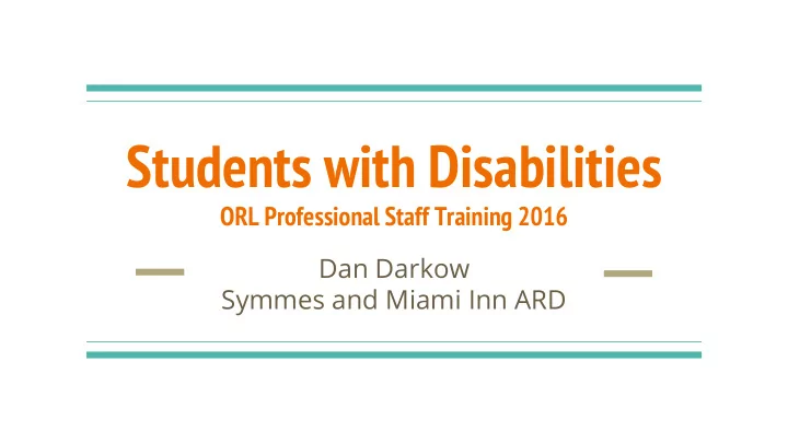 students with disabilities