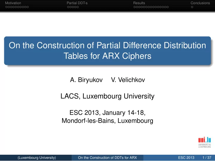 on the construction of partial difference distribution