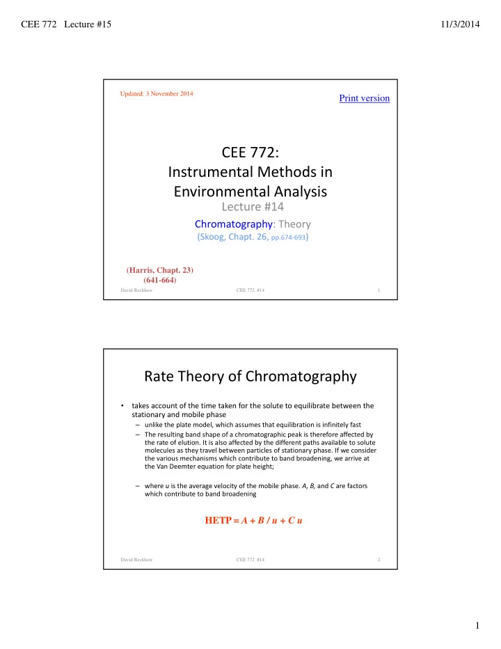 cee 772 instrumental methods in environmental analysis