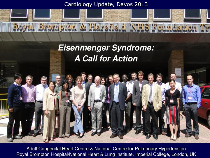 eisenmenger syndrome a call for action