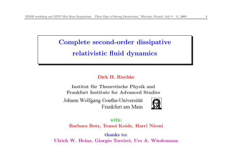 complete second order dissipative relativistic fluid