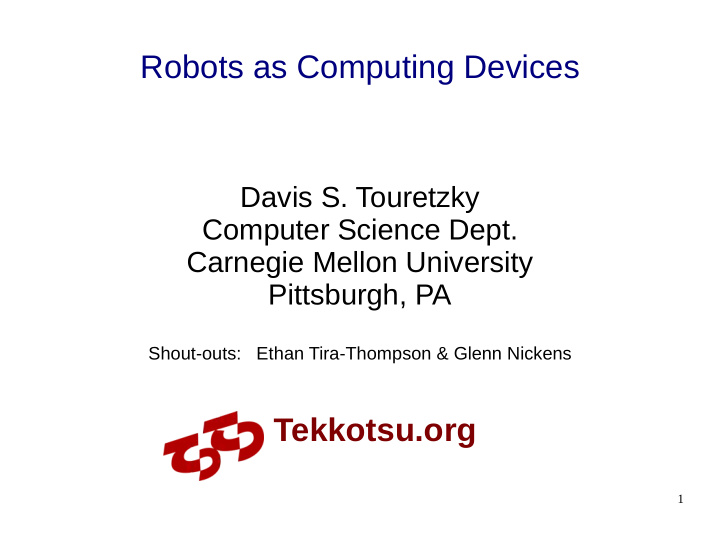 robots as computing devices