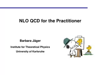 NLO QCD for the Practitioner  Barbara J  ager  Institute for Theoretical Physics  University of