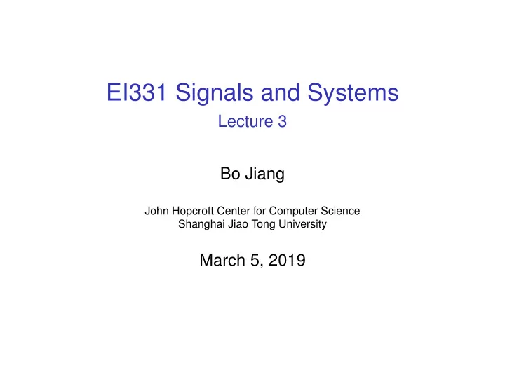 ei331 signals and systems