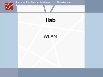 ilab  WLAN  Wireless transmission problems  Error rate is much higher  Interferences
