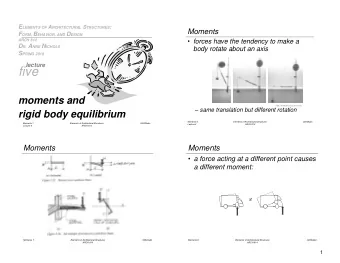 five  moments and  http://www.physics.umd.edu  same translation but different rotation  rigid