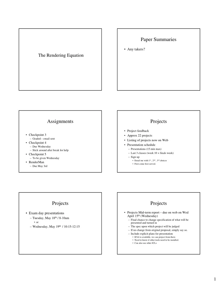 paper summaries