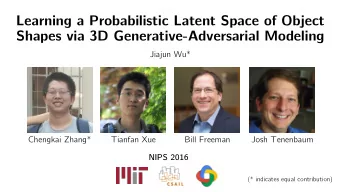 Learning a Probabilistic Latent Space of Object  Shapes via 3D Generative-Adversarial Modeling