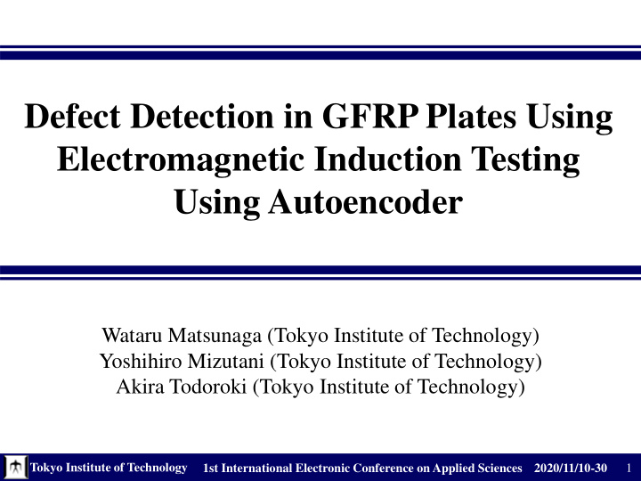 defect detection in gfrp plates using