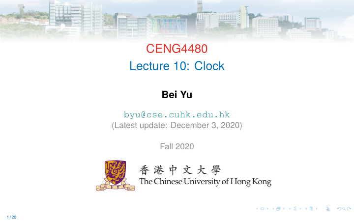 ceng4480 lecture 10 clock