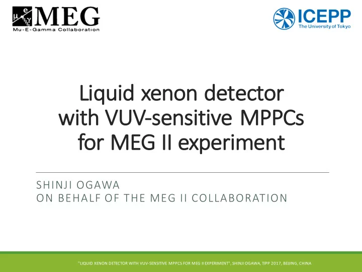 li liquid xenon de detector wi with vu vuv se sensi