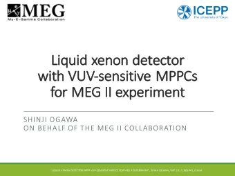 Li  Liquid xenon de  detector  wi  with VU  VUV-se  sensi  sitive MP  MPPCs  for ME  fo  MEG II