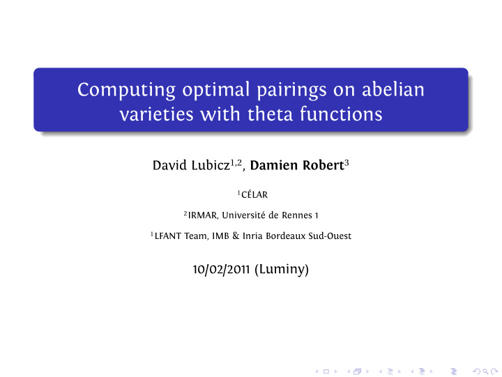 computing optimal pairings on abelian varieties with