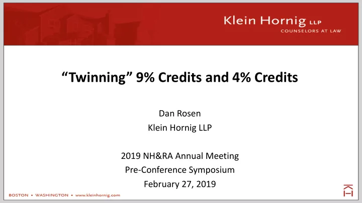 twinning 9 credits and 4 credits
