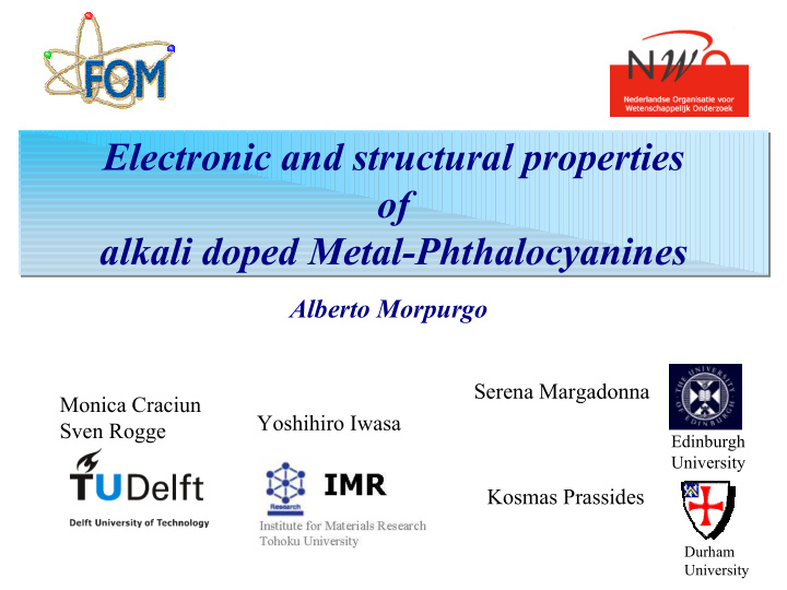 electronic and structural properties electronic and