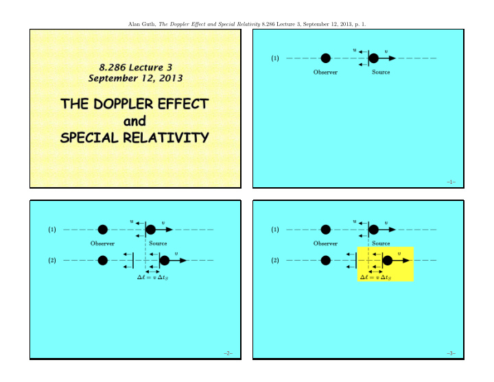 alan guth the doppler effect and special relativity 8 286