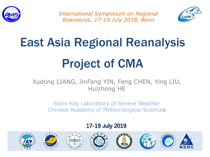 east asia regional reanalysis project of cma