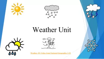 Weather Unit  Weather 101 Video from National Geographic 3:19  Weather Vocabulary 1. Atmosphere