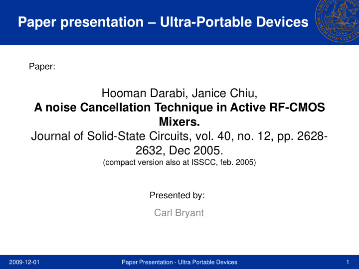 paper presentation ultra portable devices