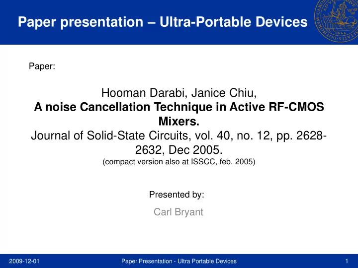 paper presentation ultra portable devices