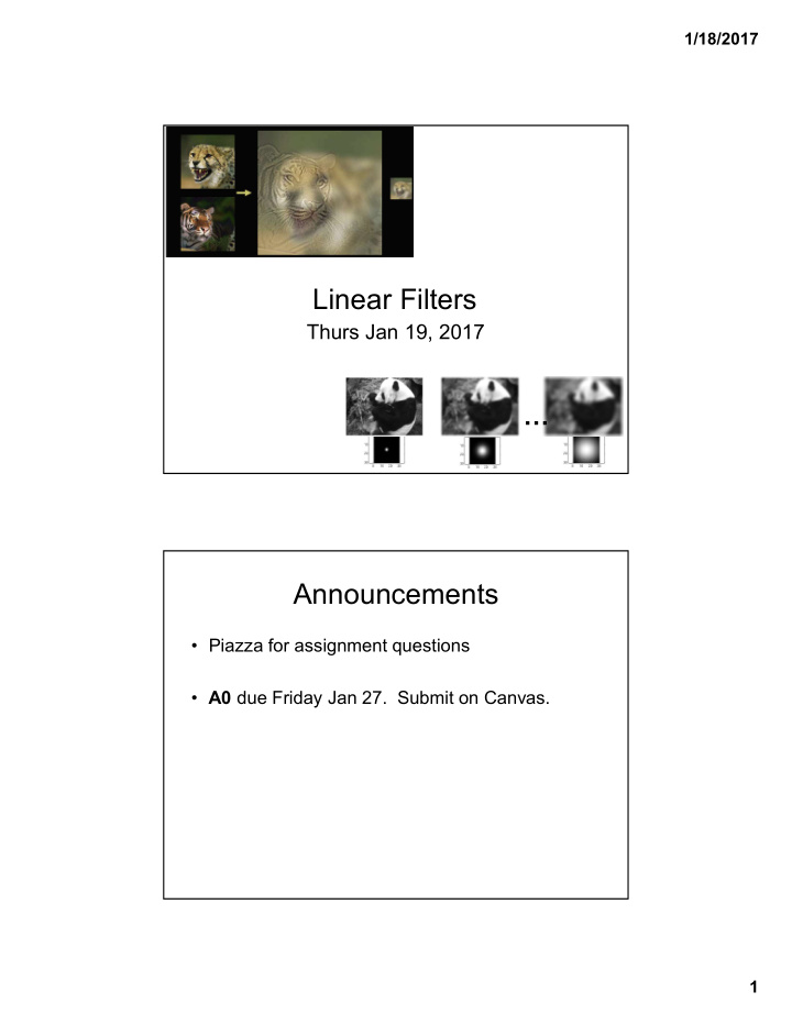 linear filters