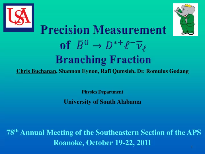 78 th annual meeting of the southeastern section of the