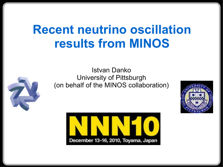 recent neutrino oscillation results from minos