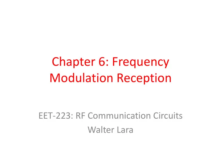 modulation reception