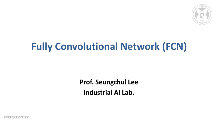 fully convolutional network fcn
