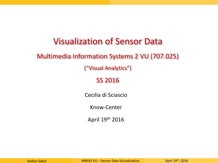 visualization of sensor data
