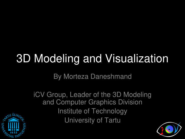 3d modeling and visualization